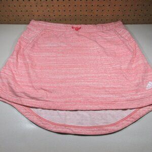 adidas womens heathered red an white terry lined bungee athleisure skirt XL EUC